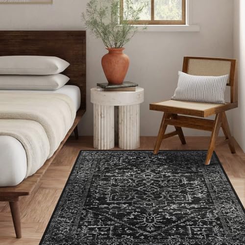 Chair Mat for Hard Floors, QQpony 60" x 48" Office Chair Mat for Hard Surface, Area Rug for Living Room, Protector Floor Rug Mat for Home Office (Black) - color: Black, size: 60" x 48" (for hard floors)