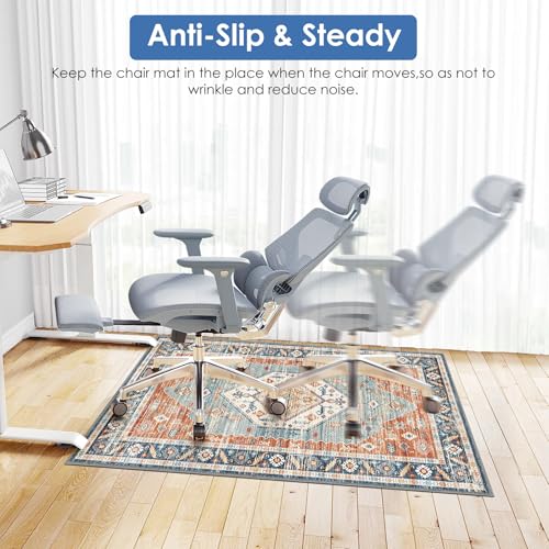 Vicwe Office Chair Mat for Hardwood Floor & Tile Floor,48"X 60" Heavy Duty Desk Chair Mat, Under Desk Rug for Rolling Computer Chair,Anti Slip,Low Pile Carpet Floor Protector