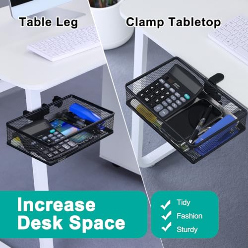 Clip-on Drawer organizers, desk organizer,can be clipped around the table to store small items. (Black - Big), Bronze Gold - style: Black - Big