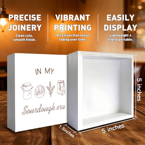 Funny Sourdough Gifts for Baking Lovers, In My Sourdough Era Kitchen Wooden Box Sign Decor, Baking Gifts for Bakers Women Men - color: Sourdough01