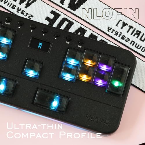 Professional Rhythm Game Keyboard, 5 Layer Macro Keypad for OSU! Phigros Muse Dash, CNC Aluminum, Hot-Swappable Gateron Switches, VIA Programmable (Black) - color: Black