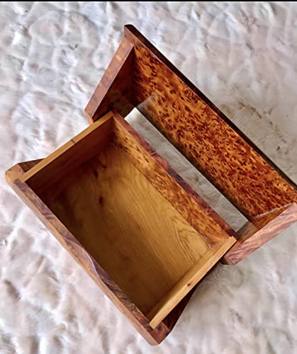 Hand Carved Wooden Multipurpose Keepsake Jewelry Decorative Art Box Storage Organizer (Large wood Box,Antique) (SQUARE XLARGE) - size: X-Large Thuya Box