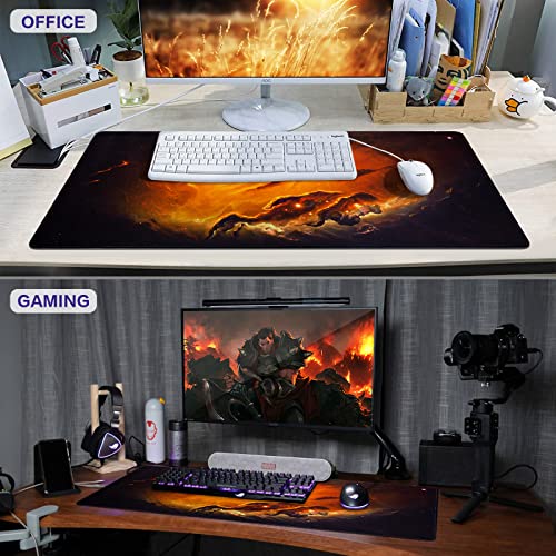 Canjoy Gaming Mouse Pad, Large Extended Mouse Pad Big Computer Mousepad for Home Office Gaming Work 31.5x15.7inch - color: Mars Cloud