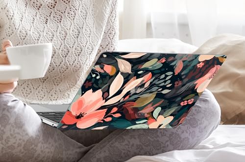 DONGKE Compatible with MacBook Pro 13 inch Case 2024 2023-2020 Release A2338 M2/M1 A2251 A2289 with Retina Display & Touch ID, Plastic Hard Shell & Keyboard Cover & Screen Film - Painted Florals - color: Painted Florals D150