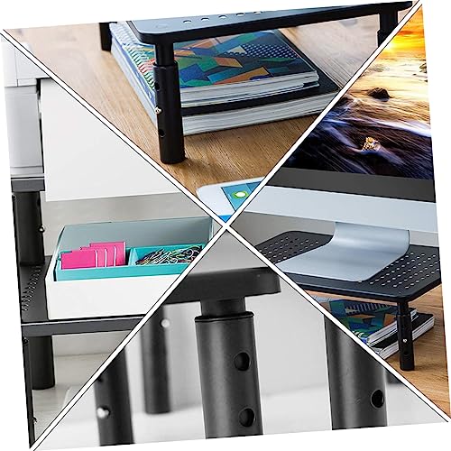 ARTIBETTER Adjustable Monitor Stand Riser with Storage Shelf 3 Height Levels Stable Non-Skid Computer Monitor Stand 14.6 X 9.3 X 5.5 Inches