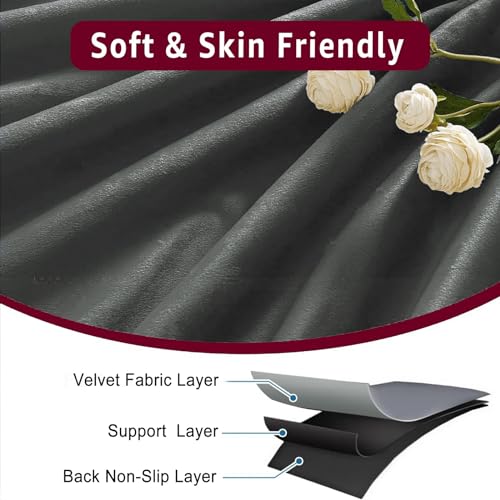 Non Slip Soft Velvet Recliner Chair Covers,Recliner headrest Protector,Headrest Cover for Furniture Slipcovers, Sofa Headrest Cover,Theater Seat, Home & Office Chair 17x27, Dark Gray - color: Velvet Dark Gray