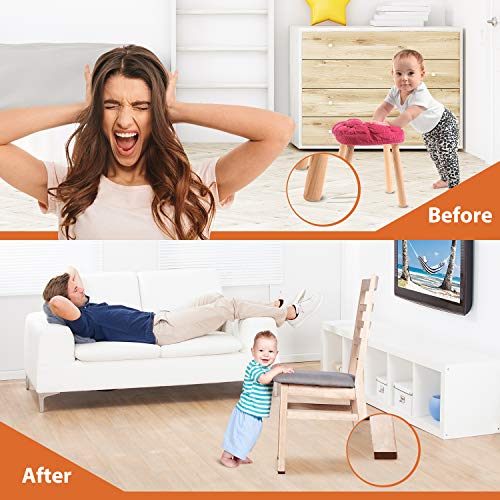 Furniture Pads Felt Pads 300 Pieces Huge Pack Furniture Felt Pads, Self Adhesive Anti Scratch Floor Protectors for Furniture on Hardwood Tile Floor, with 60 Cabinet Door Bumpers, Brown - size: Brown