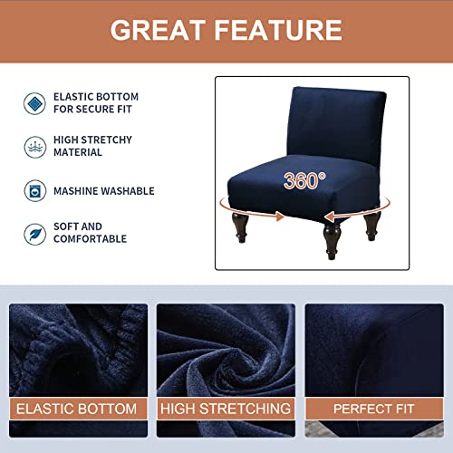 Eco-Ancheng Armless Chair Slipcover - Removable, Washable, Printed Accent Chairs for Living & Dining Room - color: A27