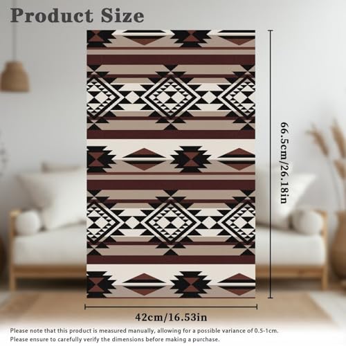Aztec Recliner Headrest Cover Brown Headrest Covers for Recliners Wrinkle Resistant Recliner Sofa Head Rest Covers Protector for Recliner Leather Sofa Couch 2 Pcs - color: Aztec Brown