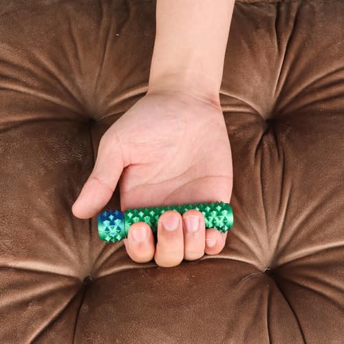 Little Ouchies Pain Stim Fidget Toy, 3D Printed Pocket Spiky Keychain with Clicker Button Spinner Sensory Toys for Anxiety Focus & Stress Reduction Novelty Gifts(C4) - color: C4