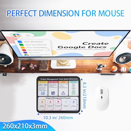 Project Management Mouse Pad, Gantt Chart CPM Risk Matrix Workflow Guide Desk Mat, Non-Slip Smooth Mousepad for PMP Managers Team Leads Consultants - color: Project Management