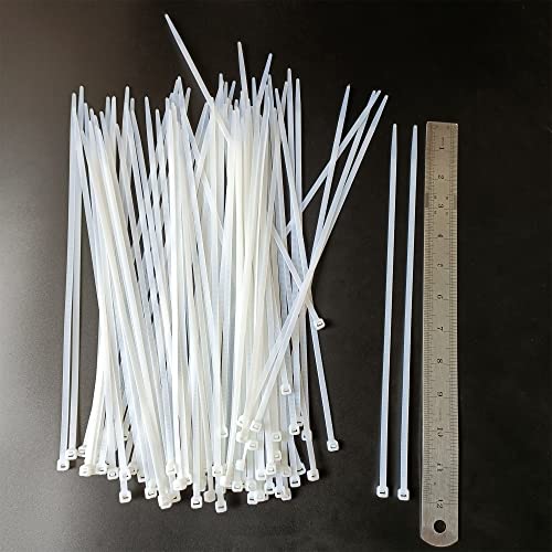 Zip Ties 12 inch 1000 pcs Cable Zip Ties with 50 Pounds Tensile Strength, White Cable Ties, Self-Locking Nylon Tie Wraps for Indoor and Outdoor - color: White, size: 12 inch 1000 pcs