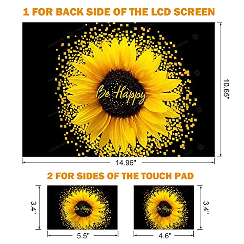 DINKY Laptop Skin Sticker Decal, 12" 13" 13.3" 14" 15" 15.4" 15.6 inch Laptop Universal Reusable Vinyl Skin Stickers Cover Art Decal Notebook PC Personalized Protector-Sunflower - color: Sunflower