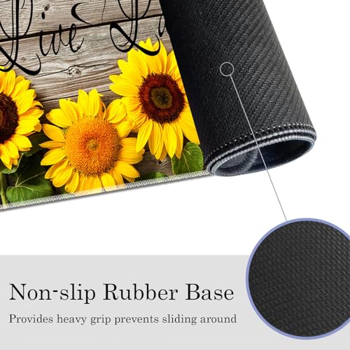 MTG Play Mat, 24" x 14" TCG Card Play Mat, Surface with Smooth Stitched Edge, with Storage Bag, Sunflower Bible - color: Sunflower Bible