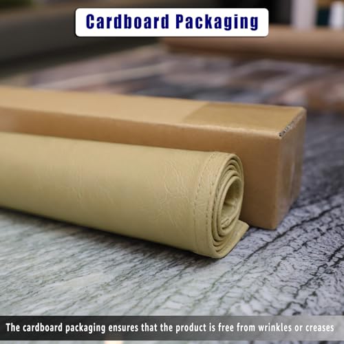 Non Slip Headrest Cover for Furniture Slipcovers,Faux Leather Headrest Protector for Recline Chair Vinyl Head Protector Cover for Sofa,Theater Seat Cover for Home & Office 17x27 in, Beige - color: Beige