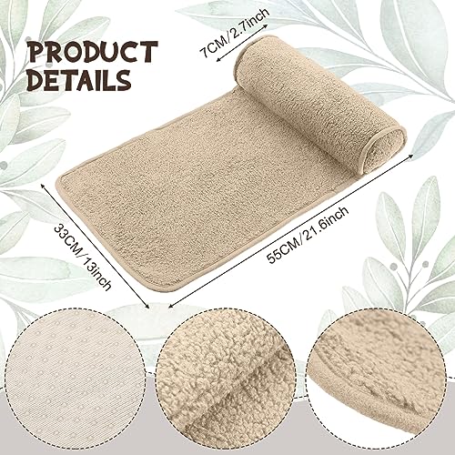 Weysat Recliner Pillow Neck Head Support Roll Non Slip Fleece Adjustable Neck Chair Headrest Cushion for Travel Home Office Recliner Couch Sofa Armchair Support and Pain Relief(Light Camel) - color: Solid