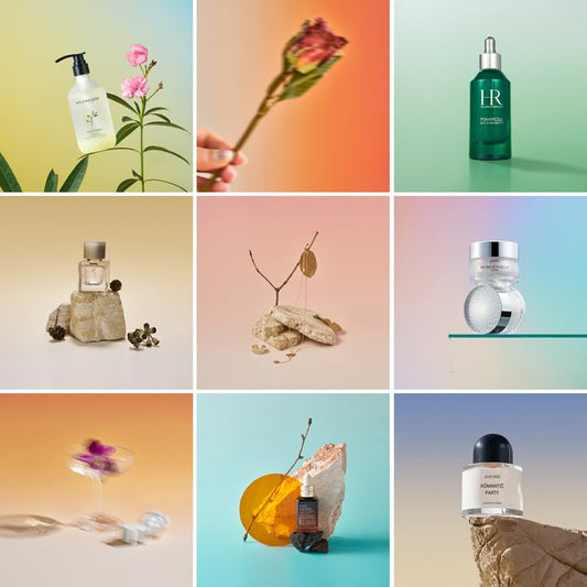 7PCS 14Patterns Product Photography Backdrops with Stand: Flat Lay Seamless 34x23in Gradient Paper Props - Tabletop Photo Backdrop Shoot for Jewelry Cosmetics Food