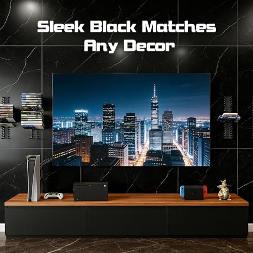 4-Pack Video Game Storage Wall Mount, Video Game Holder, Metal Wall-Mounted Case Holder for DVD/CD, Xbox, PS, Switch, Holds up to 72,Suitable for Offices and Bedrooms