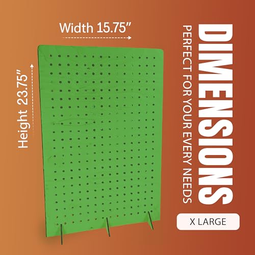 Torched Pegboard Display Stand for Jewelry, Craft Shows, Selling, Vendor Events, Tools, Peg Board Accessories Rack Organizer, XXL 15.75" L x 4.3" W x 23.75" H, Green - color: Green, size: XX-Large