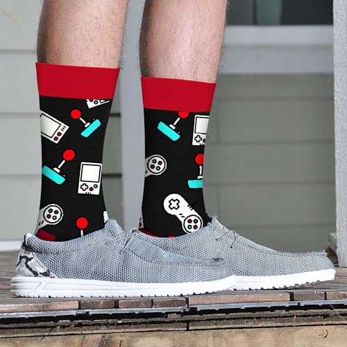 Gamers Gifts for Men, Boys - Gifts for Gamers - Gaming Socks, Stocking Stuffers for Men, Boyfriend, Son Gaming Novelty Socks - color: Gaming05
