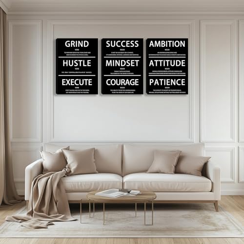 Motivational Wall Decor Paintings Inspirational Office Wall Decor Posters Prints 3 Pieces Bedroom Decor Living Room Office Canvas Picture Wall Painting Home Decoration Framed Artwork (36''W x 16''H) - color: Decor-24, size: 12 x 16 inch x 3pcs
