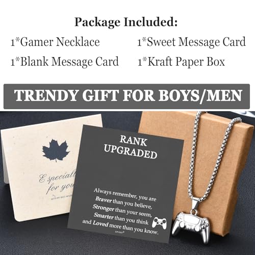 Gamer Gifts for Teen Boy Game Controller Necklace for Boy Men Birthday Christmas Graduation Stuff Gaming Jewelry