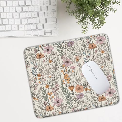 Mouse Pad for Desk with Stitched Edge, Premium Cute Washable Mouse Pads. Computer Mousepad with Non-Slip Rubber Base, Mousepads for Laptop, 9.25x7.75x0.12 inch (Bloom Magic) - color: Bloom Magic