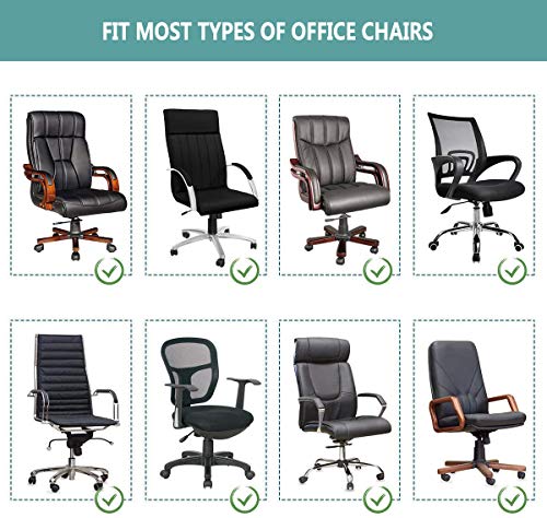 Melaluxe Office Chair Cover - Universal Stretch Desk Chair Cover, Computer Chair Slipcovers (Size: L) - Dark Gray - color: Dark Gray, size: Large Chair Cover