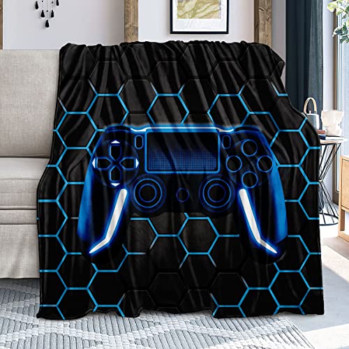 Boys Throw Blanket Twin,Gamer Blanket Teenage Boys Gifts Ideas for Bedroom Decor Kids Teens Blanket Super Soft Fleece for Bedding Couch (MT-A22, 80’’x60) - color: Mt-a22, size: 80’’x60"