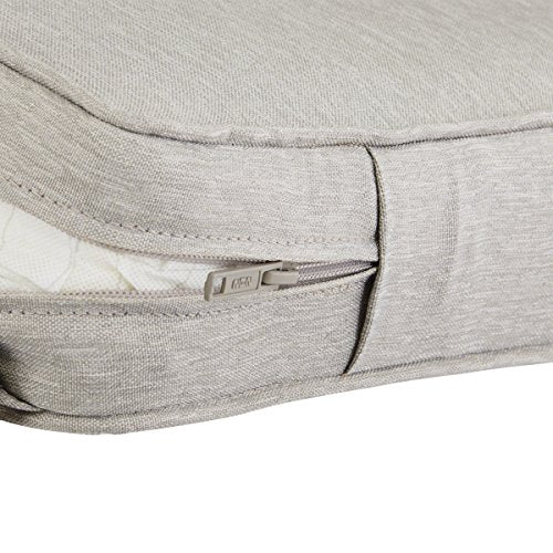 Classic Accessories Montlake Water-Resistant 21 x 20 x 4 Inch Outdoor Back Cushion Slip Cover, Patio Furniture Cushion Cover, Heather Grey, Patio Furniture Cushion Covers - color: Heather Grey, size: 21 x 20 x 4 Inch