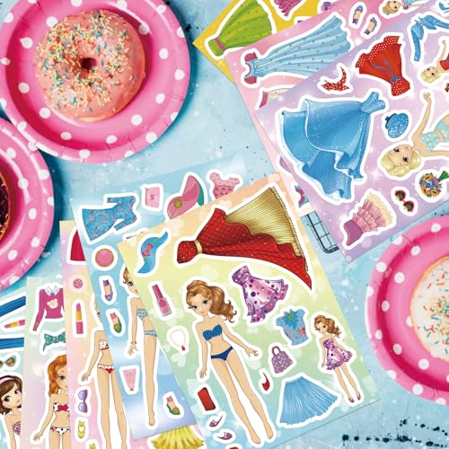 Stickers for Kids, 24 Sheets Dress Up Stickers for Girls, Make Your Own Fairy Princess Sticker, Birthday Party Favor, Classroom Rewards, Art Craft - style: Dress Up