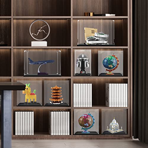 KOLIPI Acrylic Display Case for Collectibles Assemble Clear Acrylic Display Box for Lego Alternative Glass Case for Showcasing Figures Doll Toys Home Storage(12x12x12 inch, 30x30x30 cm)