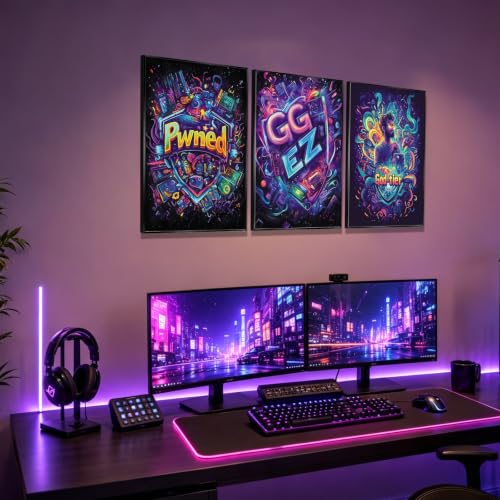 Yolbcdr Game Room Decor,Teen Boys Gaming Room Decor Accessories,3 Piece Wall Art, Gamer Posters for Teenage Wall Canvas Print for Bedroom (God-tier, 16"x24" Poster, Unframed) - color: God-tier, size: 16"x24" Poster