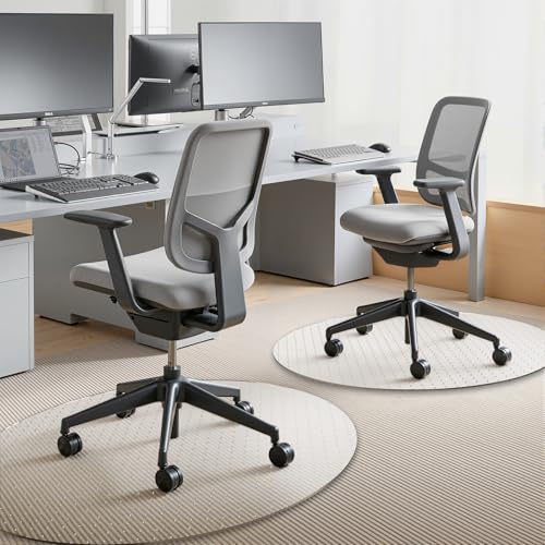 PVC Chair Mat for Carpet, Computer Desk Floor Protector, Rolling Chair Pad, 36 x 36 Inch, 2 Pack - size: 2 Pack 36" x 36"