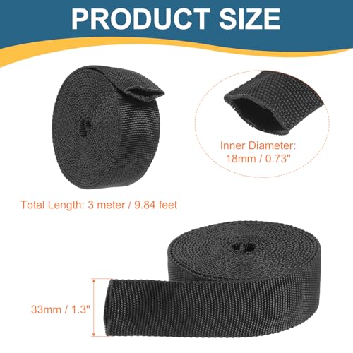 HARFINGTON Nylon Protective Hose Sleeve 0.7" ID 10FT Cable Cover Sheath Hydraulic Hose Protector Wrap for Welding Cord Tig Torch Hydraulic, Black - size: 0.7" ID 10FT