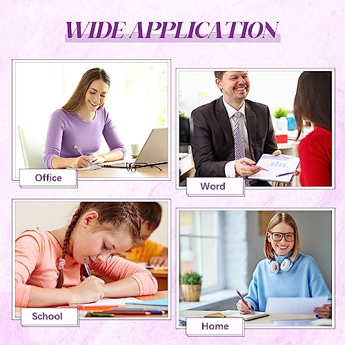 Sabary 8 Pcs Purple Pens with Pen Holder for Desk Glitter Crystal Diamond Cute Ballpoint Fancy Pencil Holder Bling Desk Organizer for Women Girls School Office Supplies Wedding Graduation Gifts - color: Purple