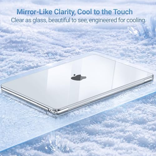 MOSISO Compatible with MacBook Air 13 inch Case M5 2026 M4 2025 M3 M2 2024-2022 A3449 A3240 A3113 A2681, Hard Shell&Keyboard Cover&Screen Film&Type C for MacBook Air 13.6 inch Case, Crystal Clear - color: Crystal Clear