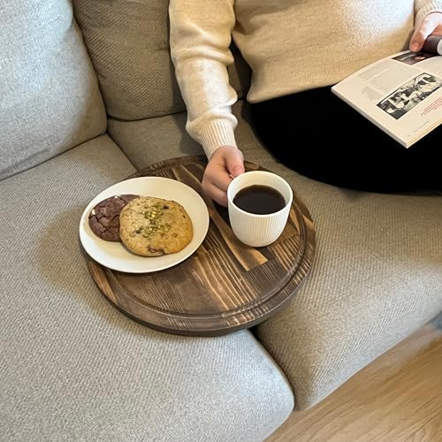 Sofa Tray – Wooden Foldable Sofa Tray Table for Seat Cushion, Perfect for Coffee & Remote Control, Solid Wood Sofa Tray Table, Solid Spruce Couch Table (Vancouver, Medium 14") - color: Vancouver, size: Medium 14"