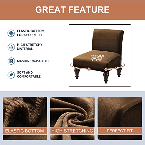 Eco-Ancheng Armless Chair Slipcover Removable Armless Accent Chairs Covers Washable Armless Slipper Chair Slipcover Printed Armless Chair Furniture Protector Covers for Living Dining Room Hotel - color: A26