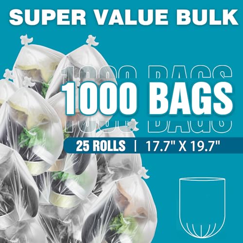 Small Trash Bags 2-4 Gallon Trash Bag 1000 Count | Super Value Small Garbage Bags Bathroom Mini Trash Bags Unscented, Clear Wastebasket Bin Liners, Plastic Bags - style: 2-4 Gallon