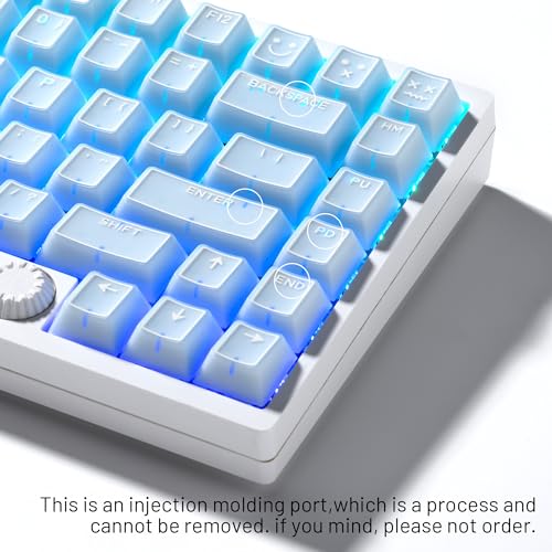 GMKWTL XVX Blue Jade Keycaps, Doubleshot PBT Keycap Sets 142 Keys, Cherry Profile Keyboard Keycaps Suitable for 60%/65%/75%/TKL/96%/100% Layout Mechanical Keyboard - color: Blue Jade