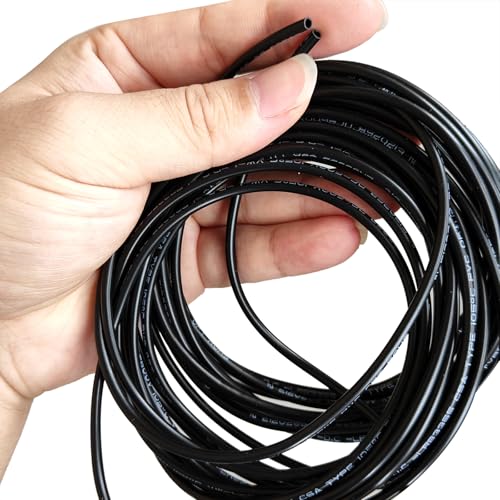 uxcell Black PVC Tube Wire Harness Tubing, 3mm(1/8 inch) ID 10ft Sleeve for Wire Sheathing Wire Protection - color: Black, size: 3mm
