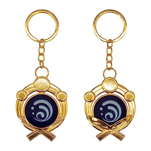 Impact Videogame Colorful Lanyard Keychains Stickers - color: Inazuma Hydro