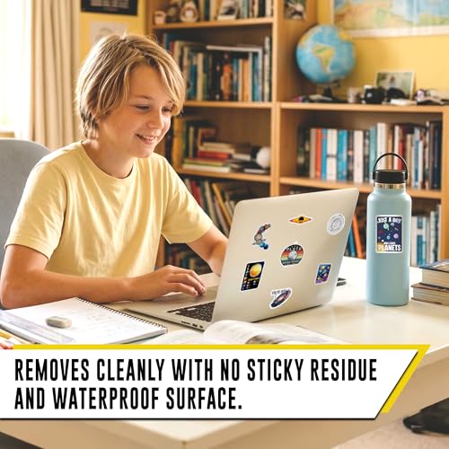 Astronomy Stickers 12pcs for Students Teens, Space Science Stickers, Planet Galaxy Solar System Stickers, Waterproof Stickers for Laptop Water Bottle - color: Astronomy