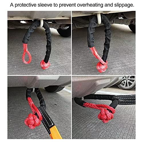 Chain Sleeve Winch Rope Protector, Fydun Polyester Winch Rope Protective Sleeve Black Winch Cover Universal for 5cm/1.97in Width Cable Line(1M) - size: 1M