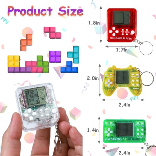 18Pcs Video Game Party Favors for Kids,Mini Game Console Keychain for Kids Boys Birthday Supplies Gaming Party Favors Classroom Prizes - style: 18 Pcs With Keychain