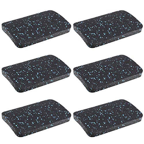 Exercise Equipment Mat Pads - 6 PCS Non-Slip Rubber Vibration Dampening Pads for Elliptical and Spin Bike - Noise Reduction Mat for Carpet and Tile - 4.7"x3.2"x0.5" - size: 4.7" x 3.2" x 0.5"