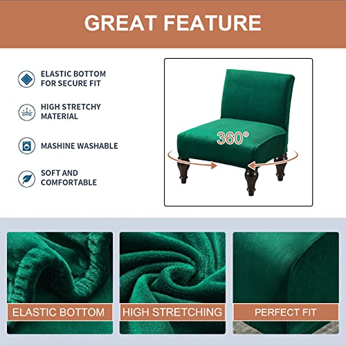 Eco-Ancheng Armless Chair Slipcover Removable Armless Accent Chairs Covers Washable Armless Slipper Chair Slipcover Printed Armless Chair Furniture Protector Covers for Living Dining Room Hotel - color: A25