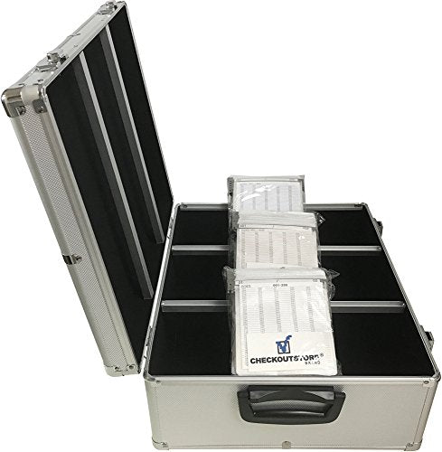 CheckOutStore (1) Aluminum CD/DVD Media Hanging Sleeves Storage Box (Silver/Holds 600 Discs) - color: Silver