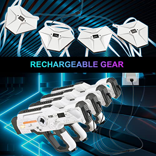 Winyea Tag Laser Tag Rechargeable, Lazer Tag Guns for Kids Gifts for Teens & Adults, Family Games and Teenage Group Activity Outdoor Cool Toy, Ages for 8 9 10 11 12+ Years Old Boys & Girls - size: 4 Pack-With Vest
